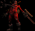 The main menu splash screen of the Patriarch during the Twisted Christmas event.
