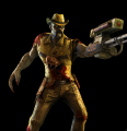 The main menu splash screen of the Patriarch during the Hillbilly Horror event.