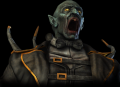 The main menu splash screen of the Patriarch during the Halloween Sideshow event.