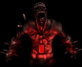 The main menu splash screen of the Fleshpound.