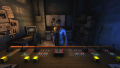 Front view inside's her control room.